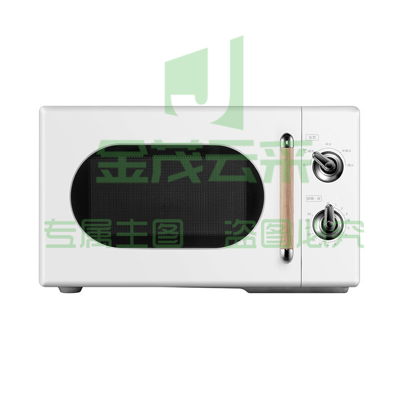 美的（Midea） PM2004 复古旋钮双控微波炉白色20L