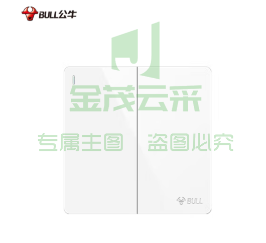 公牛(BULL)开关插座 G12系列 二开多控开关 86型大面板开关 G12K214 象牙白