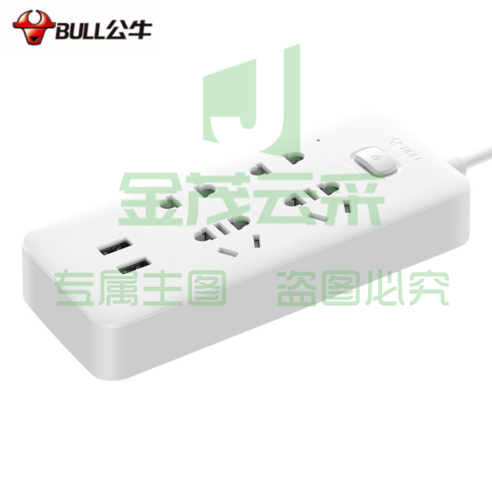 公牛(BULL) GNV-UUA124   USB插座智能插座充电插排拖接线板 GN-B422U升级版 1.5米    10A