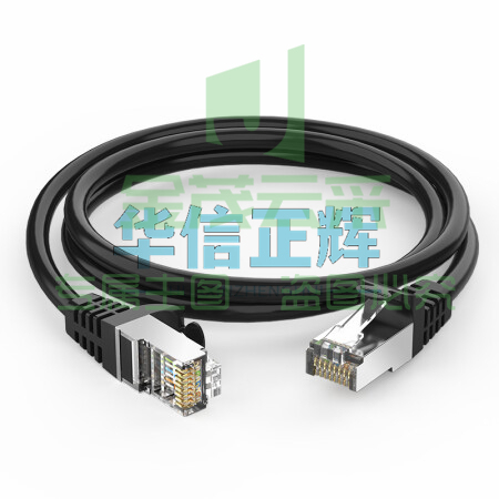 秋叶原(CHOSEAL)七类网线 Cat7类纯铜双屏蔽万兆网络连接线 7类宽带电脑游戏监控网络跳线3米 QJ7101BKT3