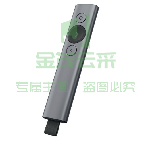 罗技Spotlight 无线演示器 投影笔 翻页笔 放大聚焦液晶屏可显 （灰色）