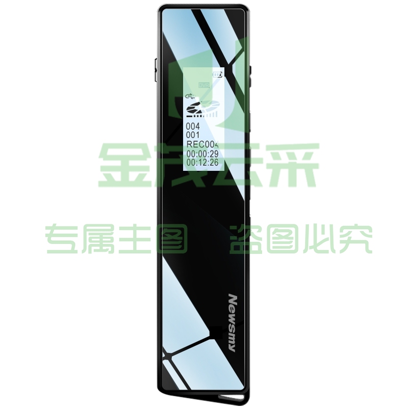 纽曼（Newsmy）录音笔 V03 8G 专业普及微型高清降噪 学习/会议采访取证适用 MP3播放器 哑黑