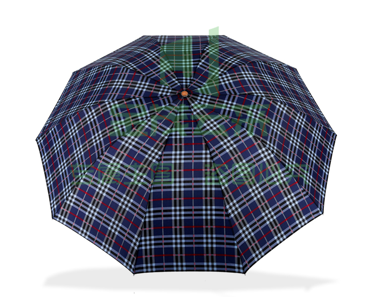 【京东超市】天堂伞 特大加固三折全钢晴雨伞3309E格016兰格-京东