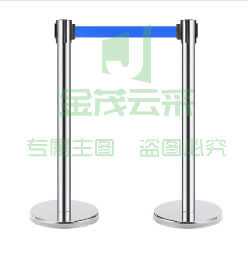 不锈钢3米蓝色伸缩带式护栏杆 围栏警戒线