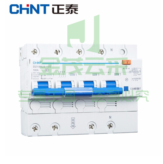 正泰（CHNT）DZ158LE-125  4P 100A 300mA 漏电断路器 总电闸短路保护器