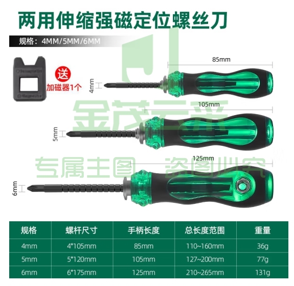 绿林（GREENER）多用一字十字螺丝刀 两用螺丝刀批套装双用起子带强磁性改锥6mm (zhyghf_93500457)