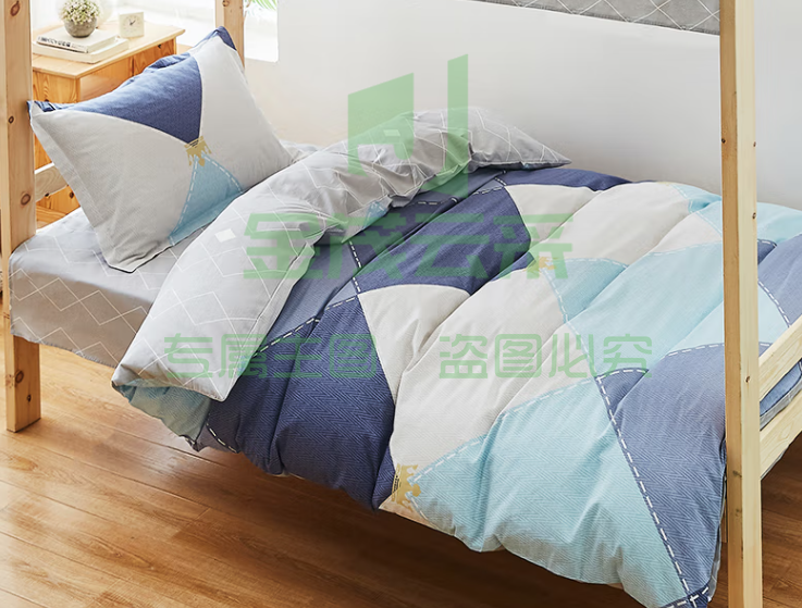 床上用品六件套(荞麦皮枕头+床单+棉被+夏凉被+被罩+床褥)（可当天配送发货）