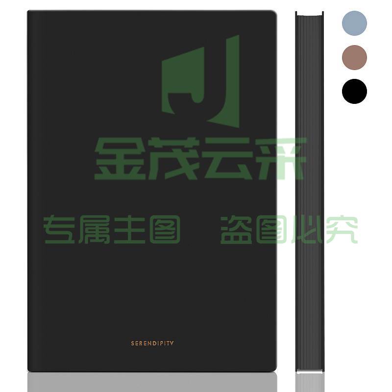 得力A5皮面笔记本记事本/96张 210mm*143mm(黑)22284