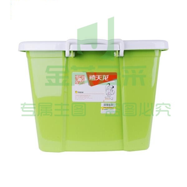 禧天龙 整理箱大号收纳箱 储物箱 50L 绿色蓝色随机 2个一组