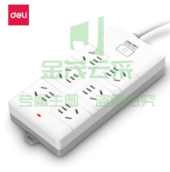 得力（deli）18260 总控 6位2米线长 插排/插线板/接线板/排插