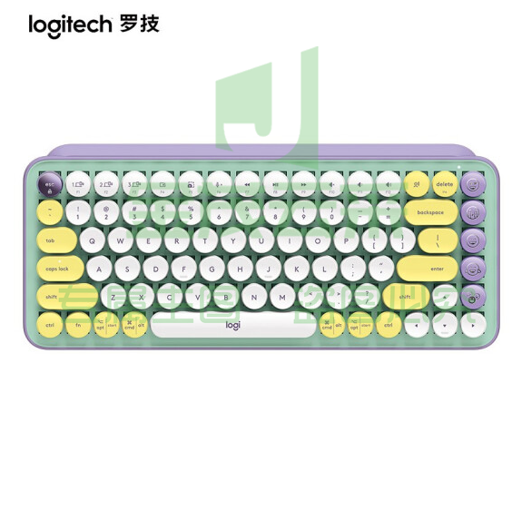 罗技（Logitech）POP KEYS无线蓝牙机械键盘 办公键盘 复古键盘 女生键盘 iPad键盘 泡泡TTC茶轴-梦幻色（单键盘）