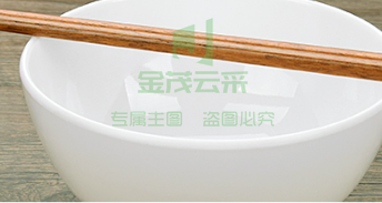 密胺餐具 白色5寸高光加厚米饭碗