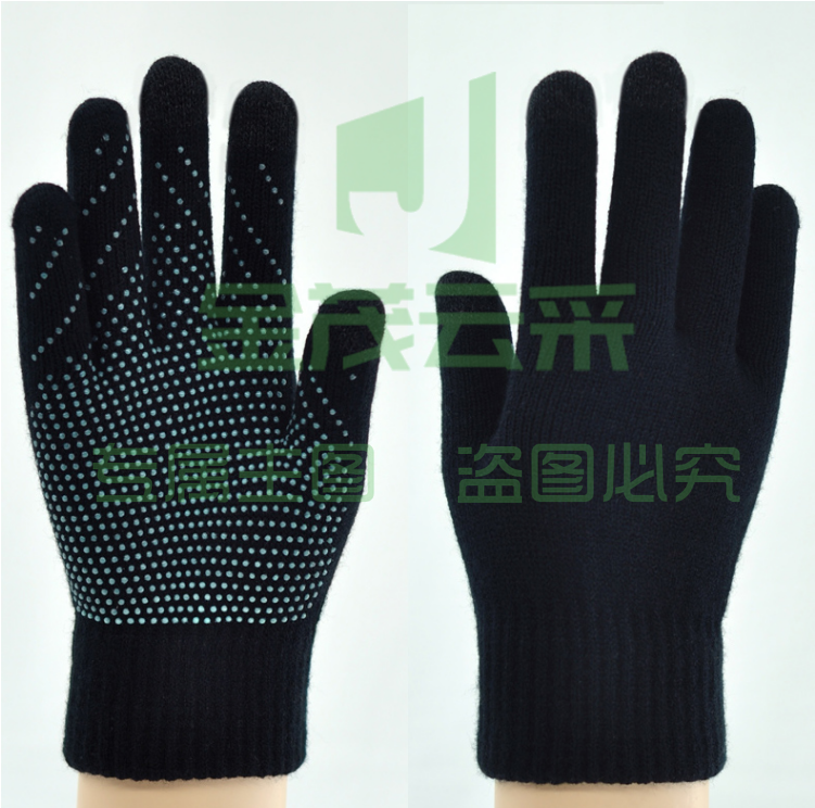 触屏手套  防滑工作劳动胶点手套  冬季加绒保暖手套