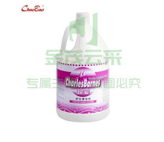 超宝（CHAOBAO）DFH004炉灶专用清洁剂酒店饭店厨房去油污清洗剂抽油烟机去油灶台清洗剂大桶 DFH0043.8L/瓶