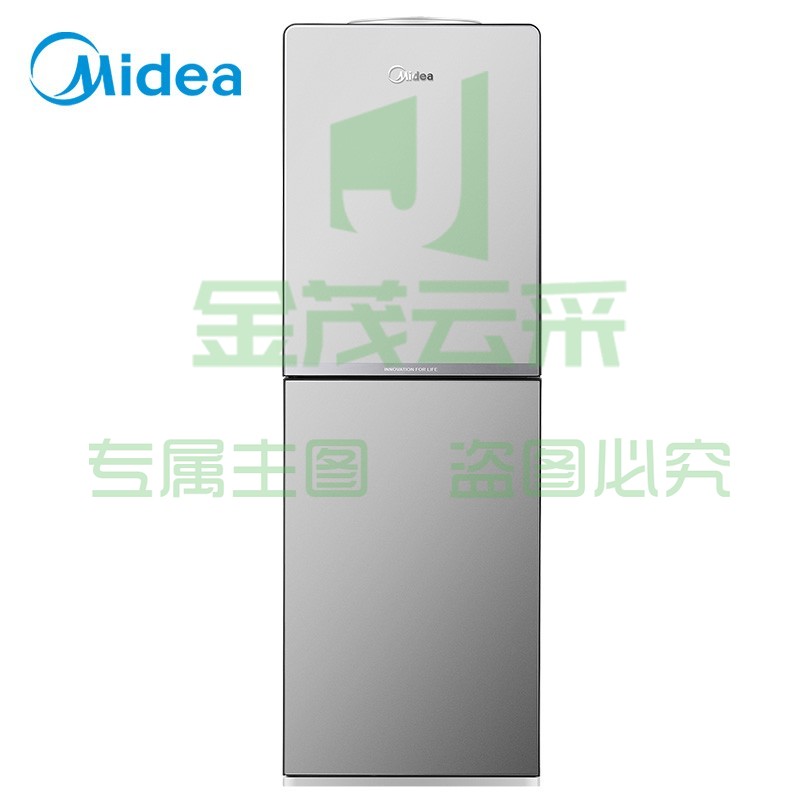 美的(Midea)饮水机家用办公立式双开门柜式饮水器 YR1518S-X 冰川银 温热型