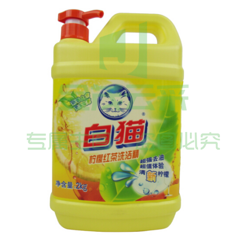白猫(BAIMAO)洗洁精 2kg 柠檬红茶洗洁精（10桶起售，偏远区域下单请电话咨询）