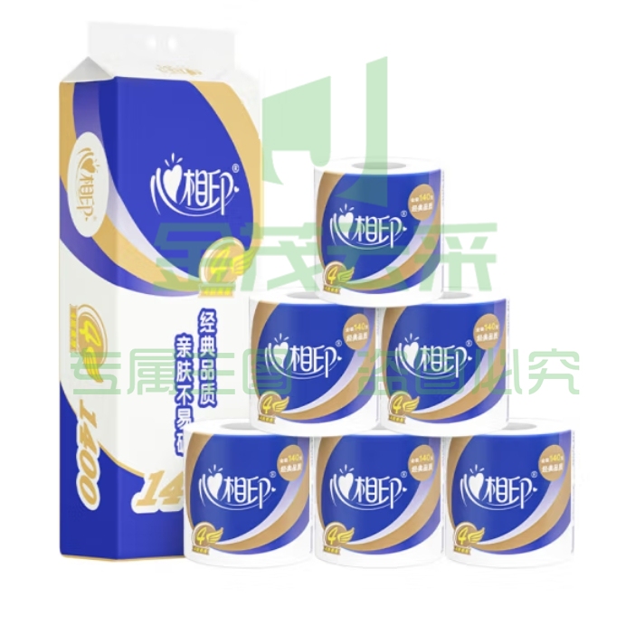 心相印  140g卷纸巾 4层  10卷/提 卷纸 心柔卷筒纸  卫生纸巾  厕纸