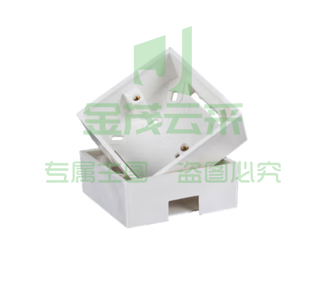 PVC明盒 开关插座底盒 86型接线盒 白色