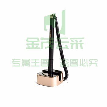 得力 (deli)6796旋转台笔柜台桌面专用 可粘贴台式中性笔 黑色 6796 台笔