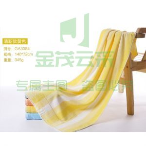 金号 纯棉浴巾 GA3084 140*72cm 354g 绿色