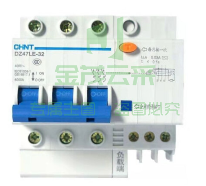 正泰 小型漏电保护器 DZ47LE-32 3P C20
