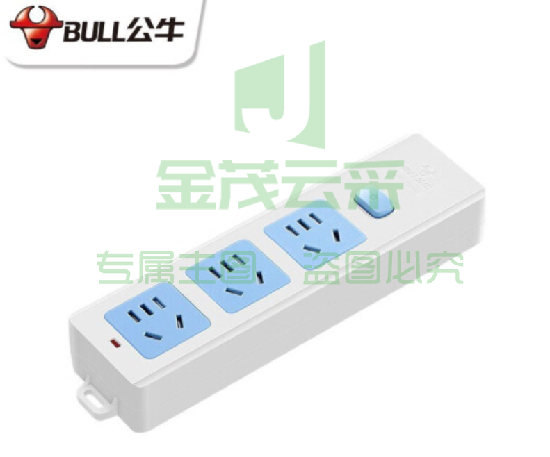 公牛(BULL)GN-413K 无线插座接线板 3位总控