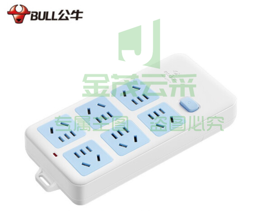 公牛(BULL) 新国标无线插座接线板 6位总控无线插座GN-109K