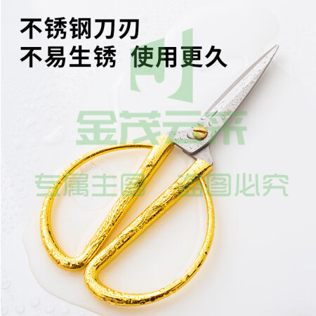 晨光金色150mm龙凤呈祥居家剪彩金剪刀 国风传统家用缝纫剪纸剪子剪纸 ASS91388 单把装