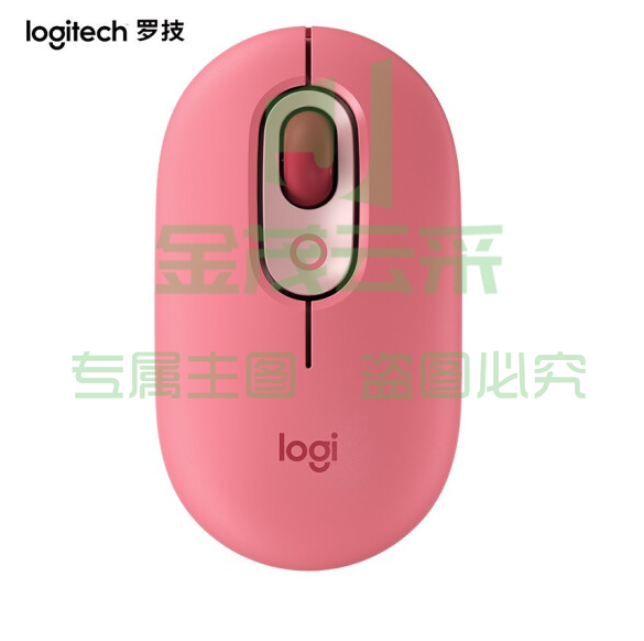 罗技（Logitech）POP MOUSE 无线蓝牙鼠标 时尚对称鼠标 女生便携鼠标 办公鼠标 电幻粉（单鼠标）