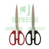 得力deli剪刀6010 210mm(红色、黑色)12把/盒（颜色随机)