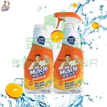 威猛先生 厨房重油污净 清新柑橘双包装455g+455g强效去油渍污垢 厨房清洁剂油烟机清洁剂（新老包装随机发）