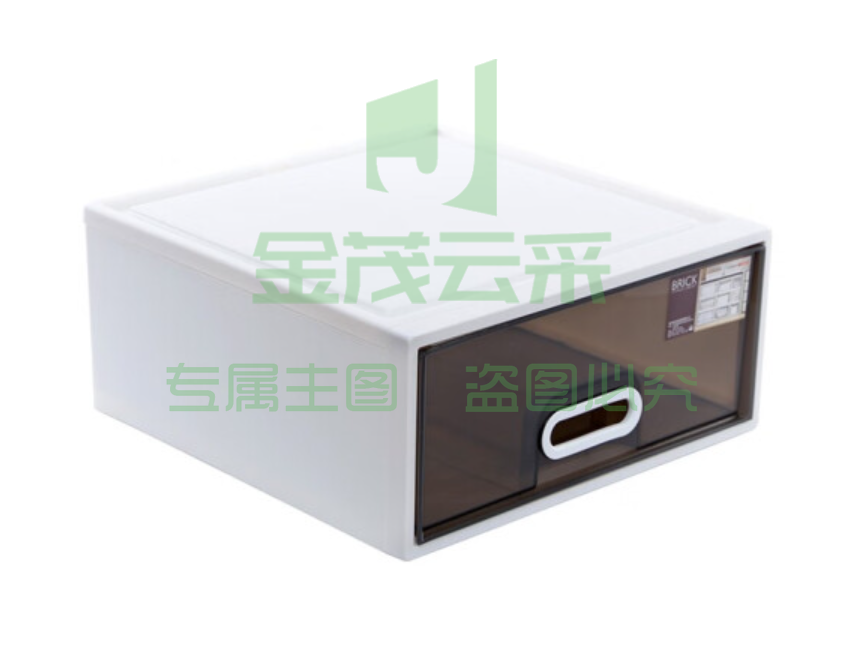 禧天龙塑料抽屉式收纳箱透明衣柜可叠储物柜日式简易整理单层柜子 G5201烟熏灰45*30*20.5 单个装