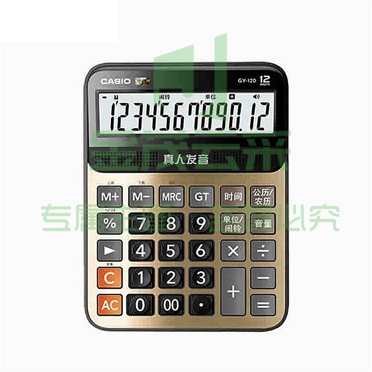 卡西欧（CASIO） GY-120-GD 语音计算器 蟠龙金