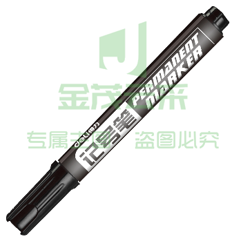 得力6881记号笔黑色 马克笔