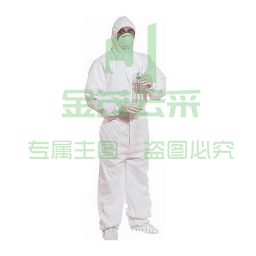 代尔塔 406223 三防阻燃5级防静电防化服 DT223/XL 白色