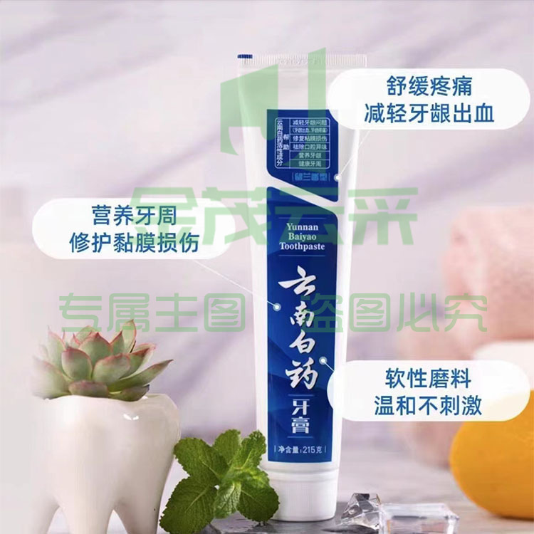 云南白药 留兰香型牙膏 215g
