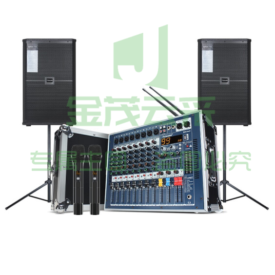 雅马哈【YAMAHA】 8/12路调音台带航空箱大功率数字效果器混响 15寸 800W音箱  货号：JC