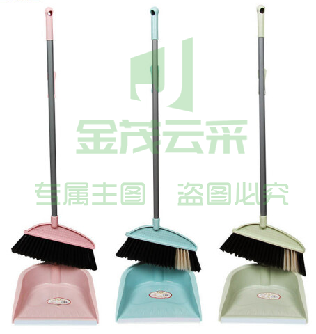 扫把簸箕套装 扫地扫帚塑料 笤帚撮箕扫把簸箕套装 搓斗畚箕 颜色随机