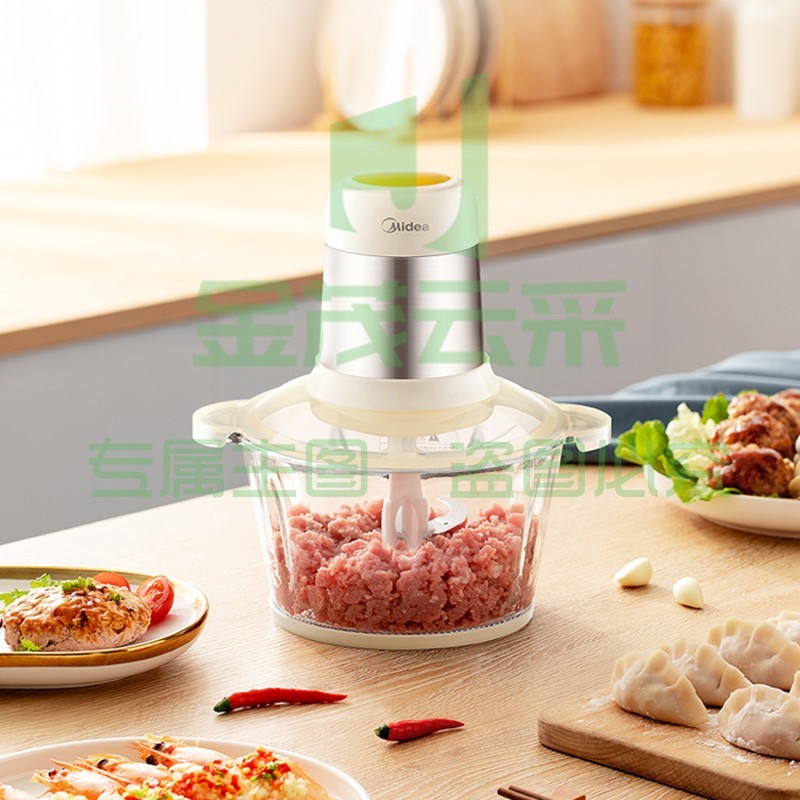美的（Midea） 绞肉机 多功能碎肉机 搅拌机搅MJ-MC30X1-101B1 双刀头