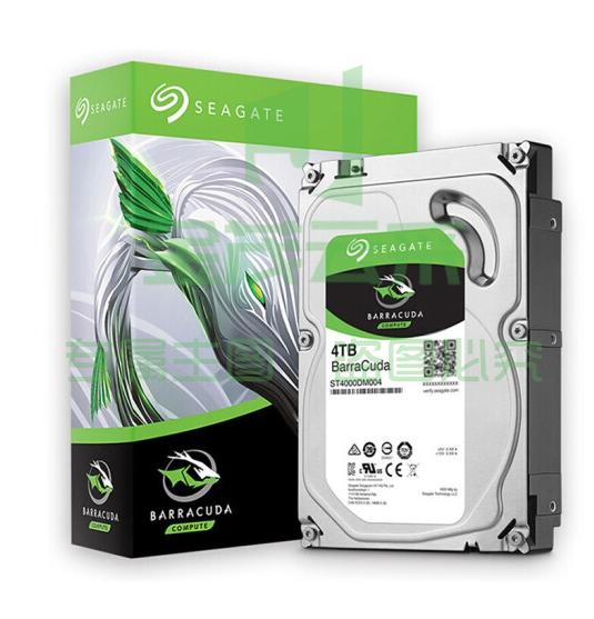 希捷ST4000DM004 4TB 256MB 5400RPM 台式机机械硬盘 SATA接口 希捷酷鱼BarraCuda系列