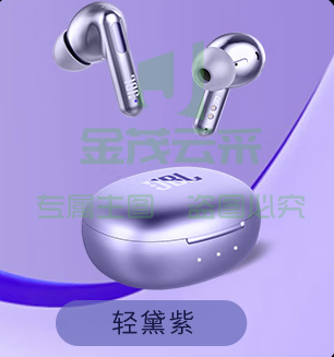 JBL T280TWS NC2 真无线蓝牙耳机 主动降噪入耳式运动跑步通话耳机 苹果华为小米手机通用耳机 紫色