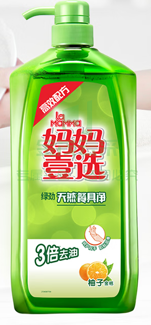 妈妈壹选绿劲餐具净柚子金桔2kg洗洁精 食品用 快速去油 温和不伤手 pcyg-231020112029