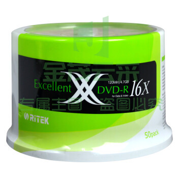 铼德(RITEK) 台产X系列 DVD-R 16速4.7G 空白光盘/光碟/刻录盘 桶装50片  pcyg-230630165716