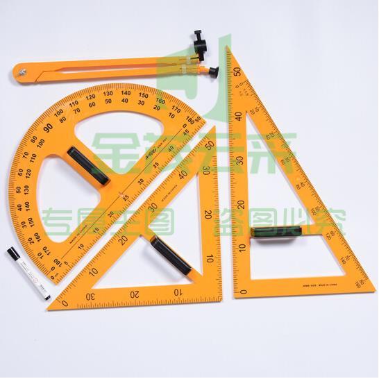 教学仪尺 教师黑板用尺 量角器 三角板 圆规套装 可拆手柄 pcyg-230907090226