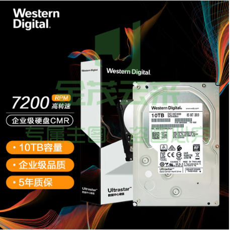 西部数据(Western Digital) WUS721010ALE6L4 10TB 企业级硬盘 HC330 SATA6Gb/s 7200转256M