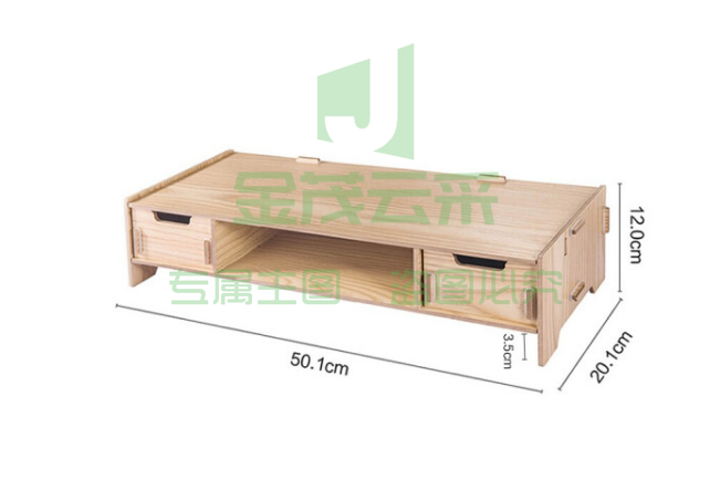 金隆兴9136 手工DIY系列1层电脑增高架 显示器托架 笔记本支架 木纹色