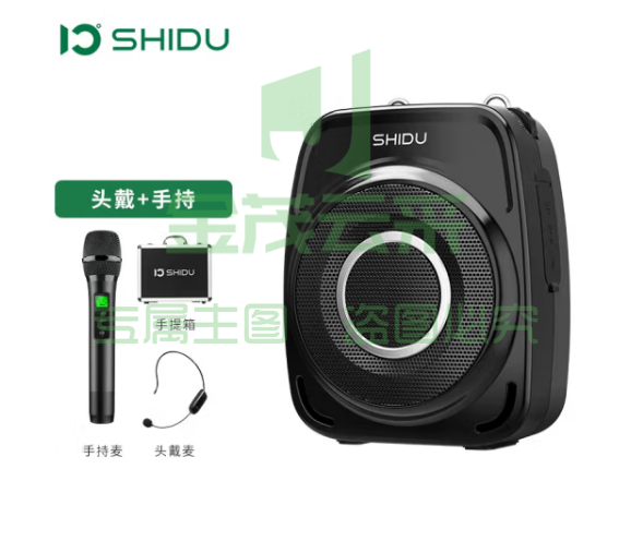 十度（ShiDu） 声霸S96 无线小蜜蜂扩音器教师专用喇叭领夹式扩音机大功率户外导游喊话器蓝牙播放 手持+头戴版 经典黑	pcyg-231008103550