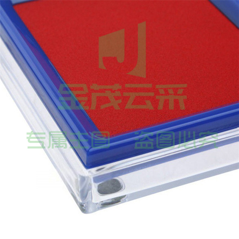 1100672240EA 得力 9865 双色快干印台（红、蓝） 长方形（可当天配送发货）