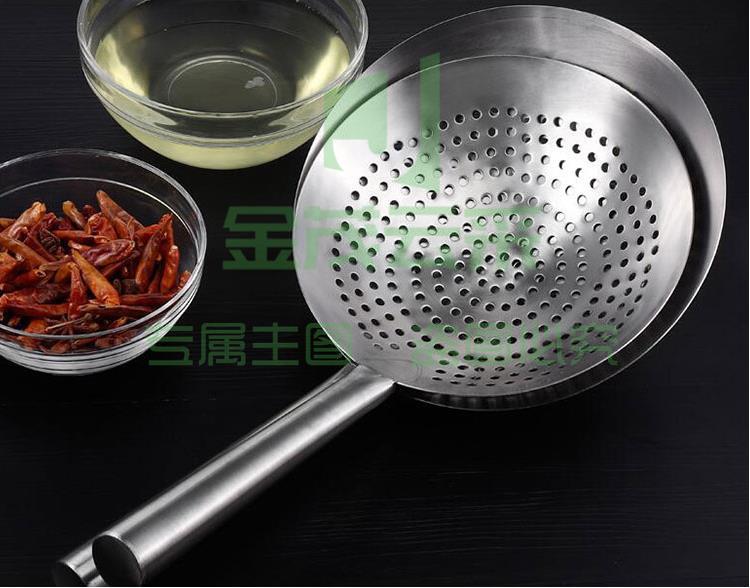油炸火锅大漏勺不锈钢厨师油鼓漏厨房酒店过滤网漏网  10寸 （可当天配送发货）