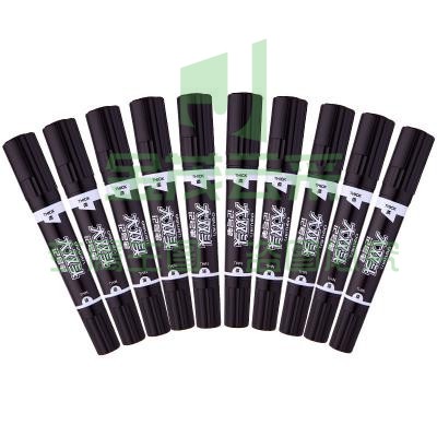 得力（deli）大双头记号笔 S555 黑色（可当天配送发货）